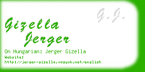 gizella jerger business card